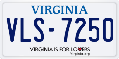 VA license plate VLS7250