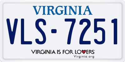 VA license plate VLS7251