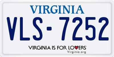 VA license plate VLS7252