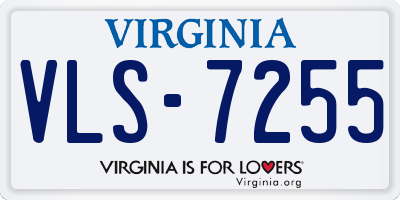 VA license plate VLS7255