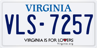 VA license plate VLS7257