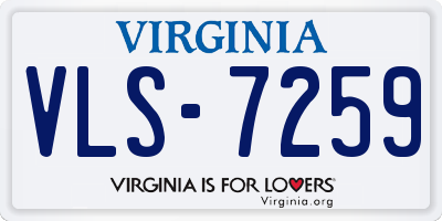 VA license plate VLS7259