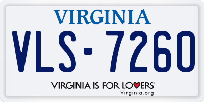 VA license plate VLS7260