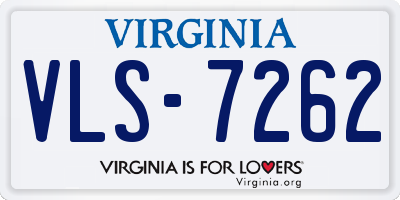 VA license plate VLS7262