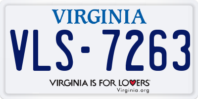 VA license plate VLS7263