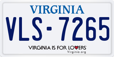 VA license plate VLS7265