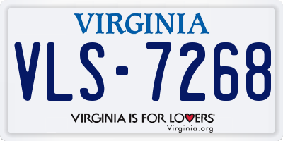 VA license plate VLS7268