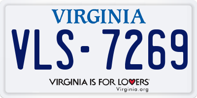 VA license plate VLS7269