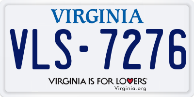 VA license plate VLS7276