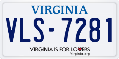 VA license plate VLS7281