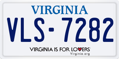 VA license plate VLS7282