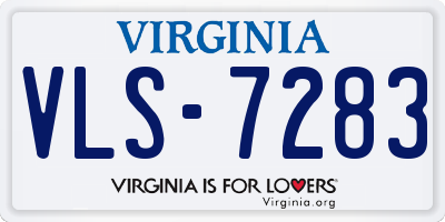 VA license plate VLS7283