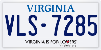 VA license plate VLS7285