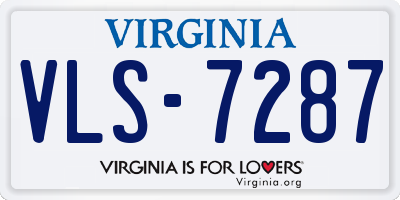 VA license plate VLS7287