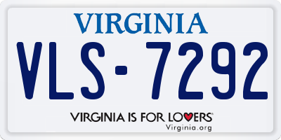 VA license plate VLS7292