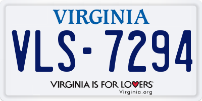VA license plate VLS7294