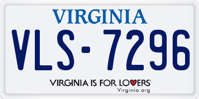 VA license plate VLS7296