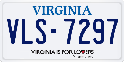 VA license plate VLS7297