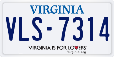 VA license plate VLS7314