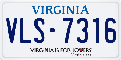 VA license plate VLS7316