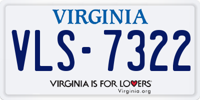 VA license plate VLS7322