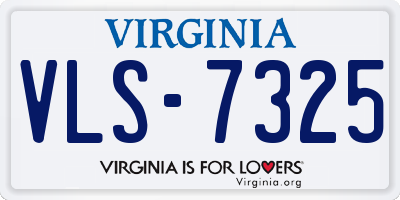 VA license plate VLS7325