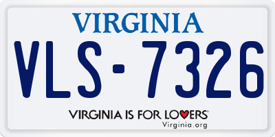 VA license plate VLS7326