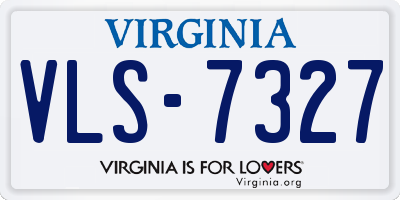 VA license plate VLS7327