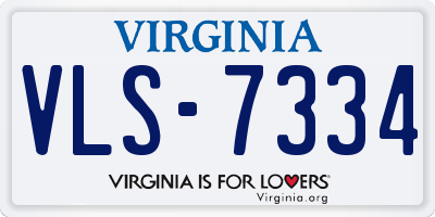 VA license plate VLS7334