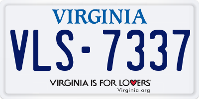 VA license plate VLS7337