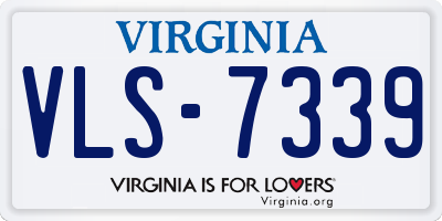VA license plate VLS7339