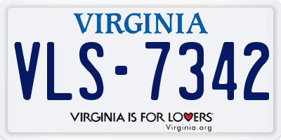 VA license plate VLS7342