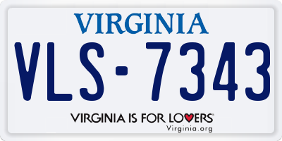 VA license plate VLS7343