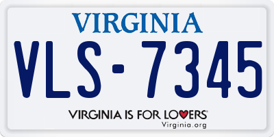 VA license plate VLS7345