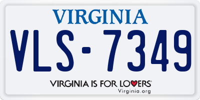 VA license plate VLS7349