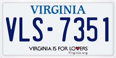 VA license plate VLS7351