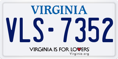 VA license plate VLS7352