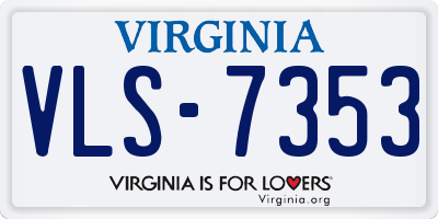 VA license plate VLS7353