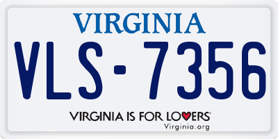 VA license plate VLS7356