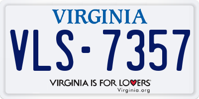 VA license plate VLS7357
