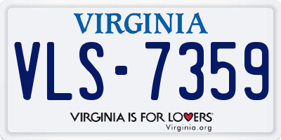 VA license plate VLS7359
