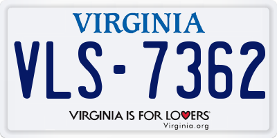 VA license plate VLS7362