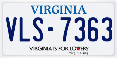 VA license plate VLS7363