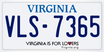 VA license plate VLS7365