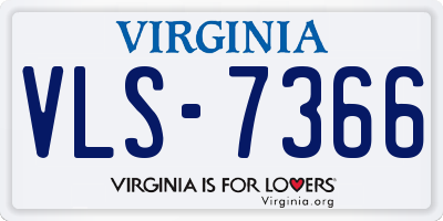 VA license plate VLS7366