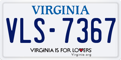 VA license plate VLS7367