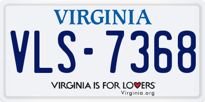 VA license plate VLS7368