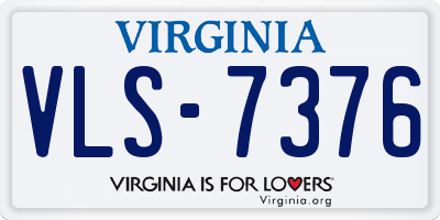 VA license plate VLS7376