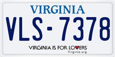 VA license plate VLS7378