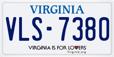 VA license plate VLS7380